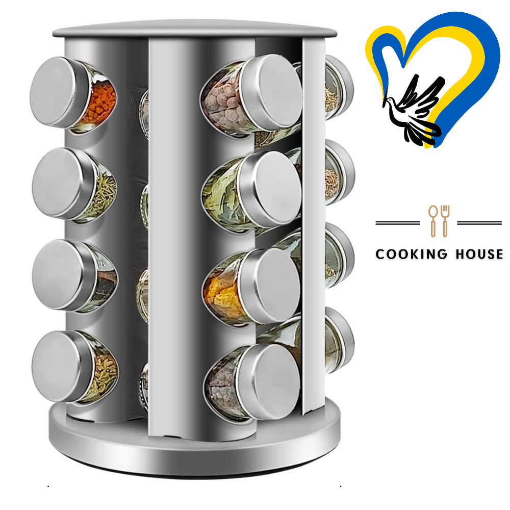 Поворотная стойка – органайзер для специй серого цвета Cooking House, на 16 банок. Круглая карусельная стойк, Светло-серый
Поворотная стойка – органайзер для специй серого цвета Cooking House, на 16 банок. Круглая карусельная стойк, Светло-серый