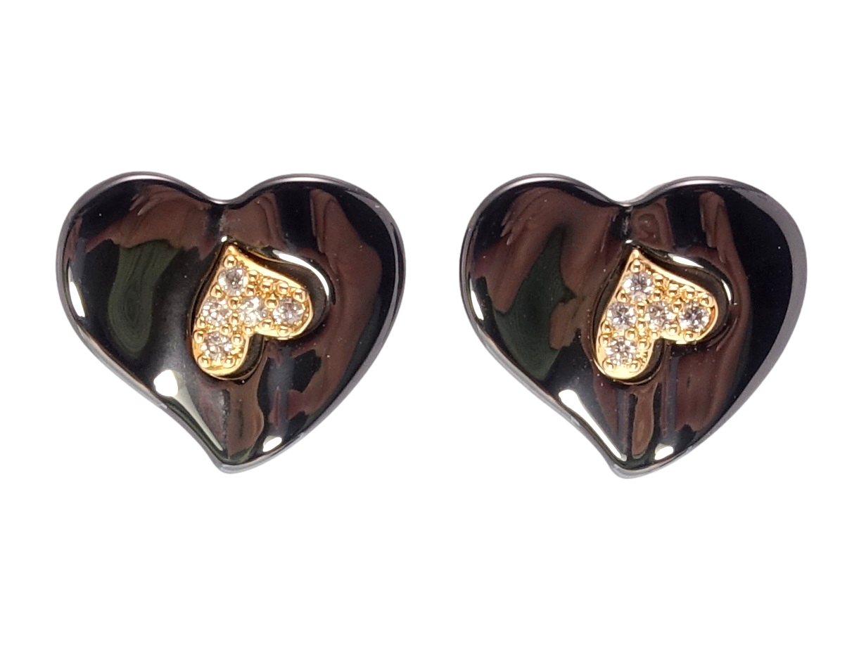 Серьги Xuping Позолота 18K гвоздики (пусеты) "Черные керамические сердечки" на одну сторону
Серьги Xuping Позолота 18K гвоздики (пусеты) "Черные керамические сердечки" на одну сторону