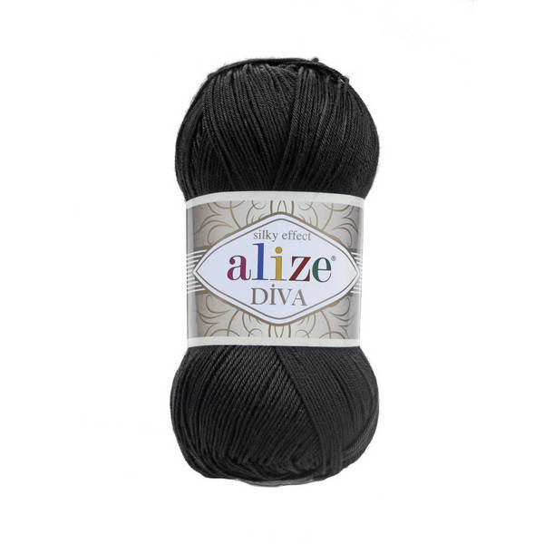 60 Пряжа Alize Diva черный
60 Пряжа Alize Diva черный
