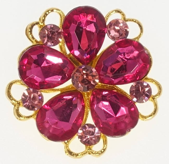 Брошь "Цветок с розовыми стразами"
Брошь "Цветок с розовыми стразами"