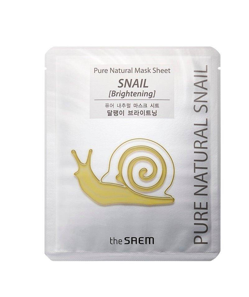 Улиточная тканевая маска для сияние кожи The Saem Pure Natural Mask Sheet Snail Brightening
Улиточная тканевая маска для сияние кожи The Saem Pure Natural Mask Sheet Snail Brightening