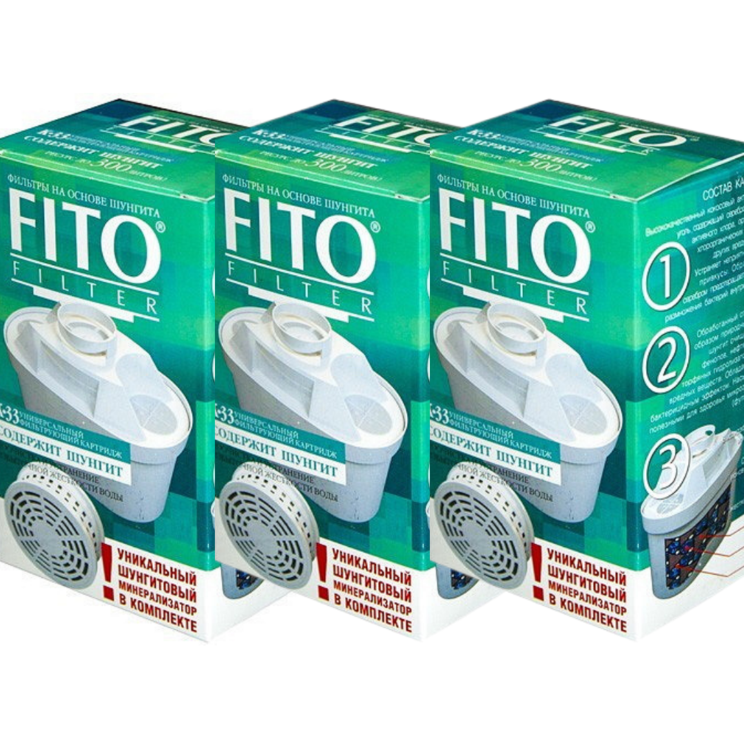 Картридж для фильтра кувшина FITO К-33 комплект из 3 штук (для Brita Maxtra, Аквафор Максфор В100-25)
Картридж для фильтра кувшина FITO К-33 комплект из 3 штук (для Brita Maxtra, Аквафор Максфор В100-25)