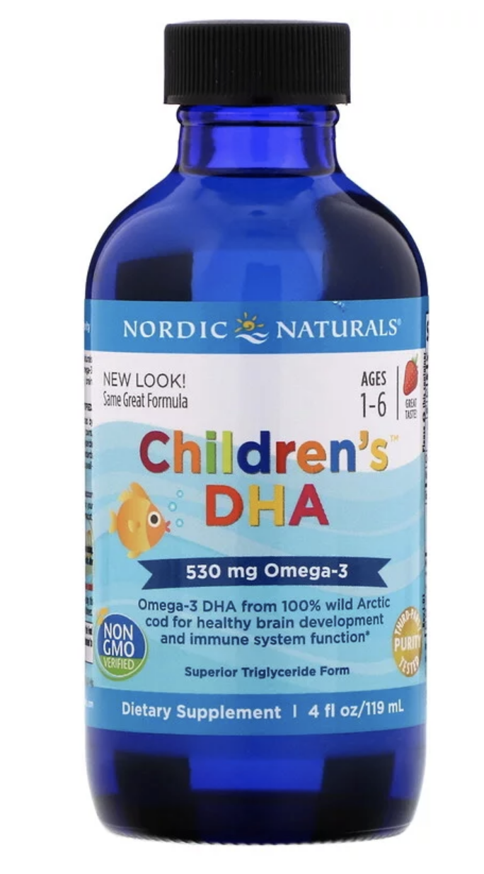 Nordic Naturals, Children's DHA, ДГК для детей, со вкусом клубники, 119 мл (4 жидк. унции)
Nordic Naturals, Children's DHA, ДГК для детей, со вкусом клубники, 119 мл (4 жидк. унции)