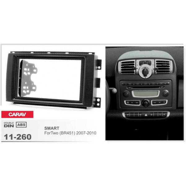 Рамка под магнитолу SMART ForTwo (BR451) (2007-2010 года) 2DIN /для Смарта фор ту/2 ДИН/переходная рамка/
Рамка под магнитолу SMART ForTwo (BR451) (2007-2010 года) 2DIN /для Смарта фор ту/2 ДИН/переходная рамка/