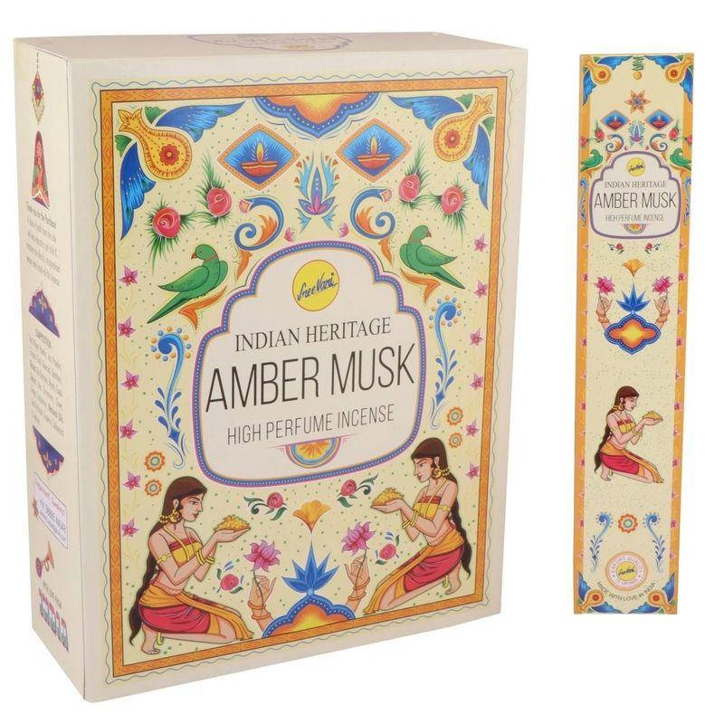 Пахощі Amber Musk, Sree Vani agarbatti Indian Heritage 15г, Аромапалочки масальные благовония Шри Вани Амбер
Пахощі Amber Musk, Sree Vani agarbatti Indian Heritage 15г, Аромапалочки масальные благовония Шри Вани Амбер