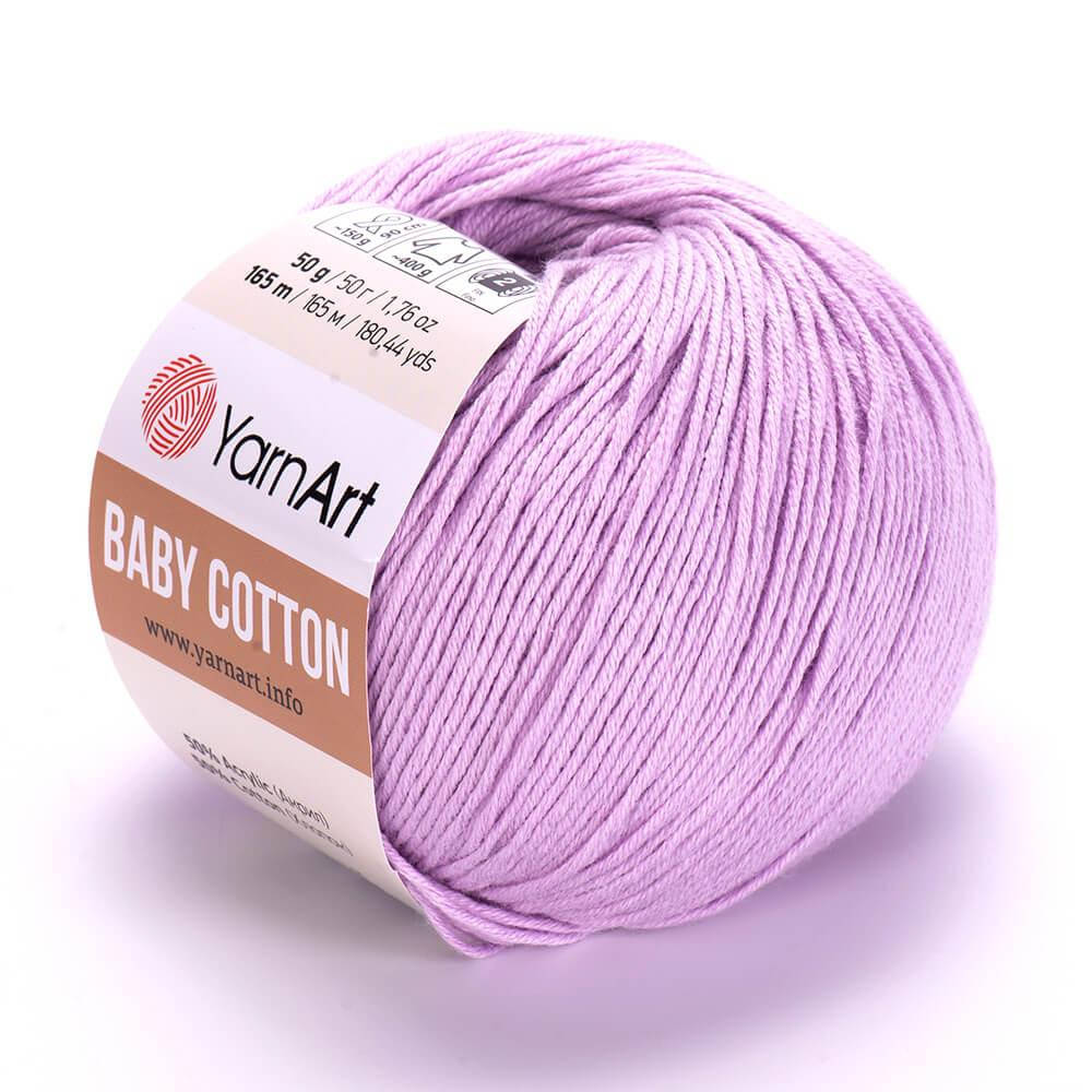 YarnArt Baby Cotton (Ярн Арт Беби Коттон) № 416 светло-сиреневый (Пряжа коттон, нитки для вязания)
YarnArt Baby Cotton (Ярн Арт Беби Коттон) № 416 светло-сиреневый (Пряжа коттон, нитки для вязания)
