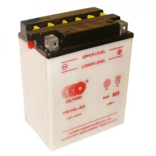 Outdo YB14L-A2 Аккумулятор кислотный 12V 14Ah, 150 А, (-/+), 134x89x166 
Outdo YB14L-A2 Аккумулятор кислотный 12V 14Ah, 150 А, (-/+), 134x89x166
