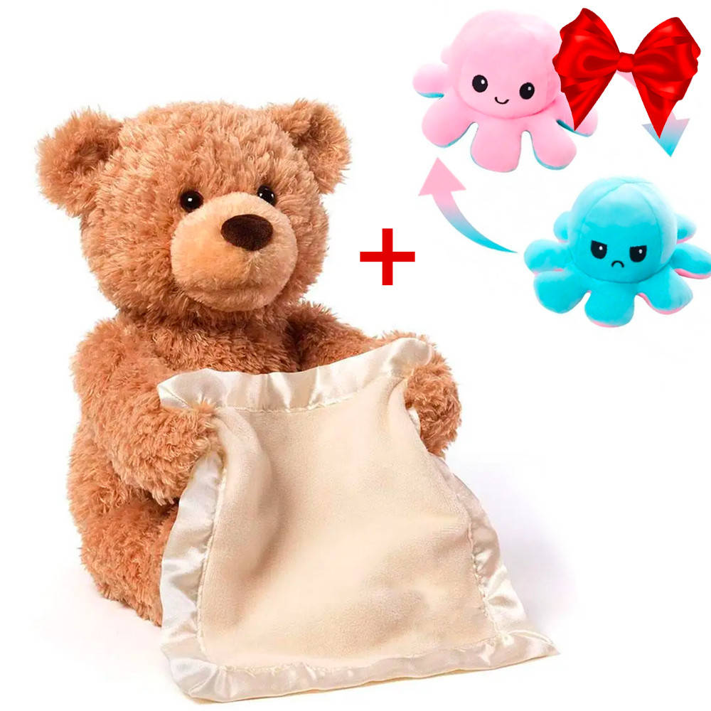Плюшевый Мишка Peekaboo Bear 30 см, говорящий + Подарок Игрушка осьминог перевертыш, Бежевый
Плюшевый Мишка Peekaboo Bear 30 см, говорящий + Подарок Игрушка осьминог перевертыш, Бежевый