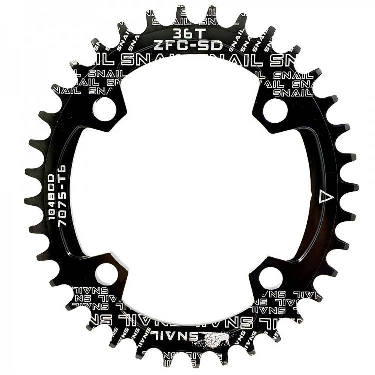 Звезда шатунов - Snail ZFC-SD Narrow Wide черная 36T 104BCD Овальная 
Звезда шатунов - Snail ZFC-SD Narrow Wide черная 36T 104BCD Овальная