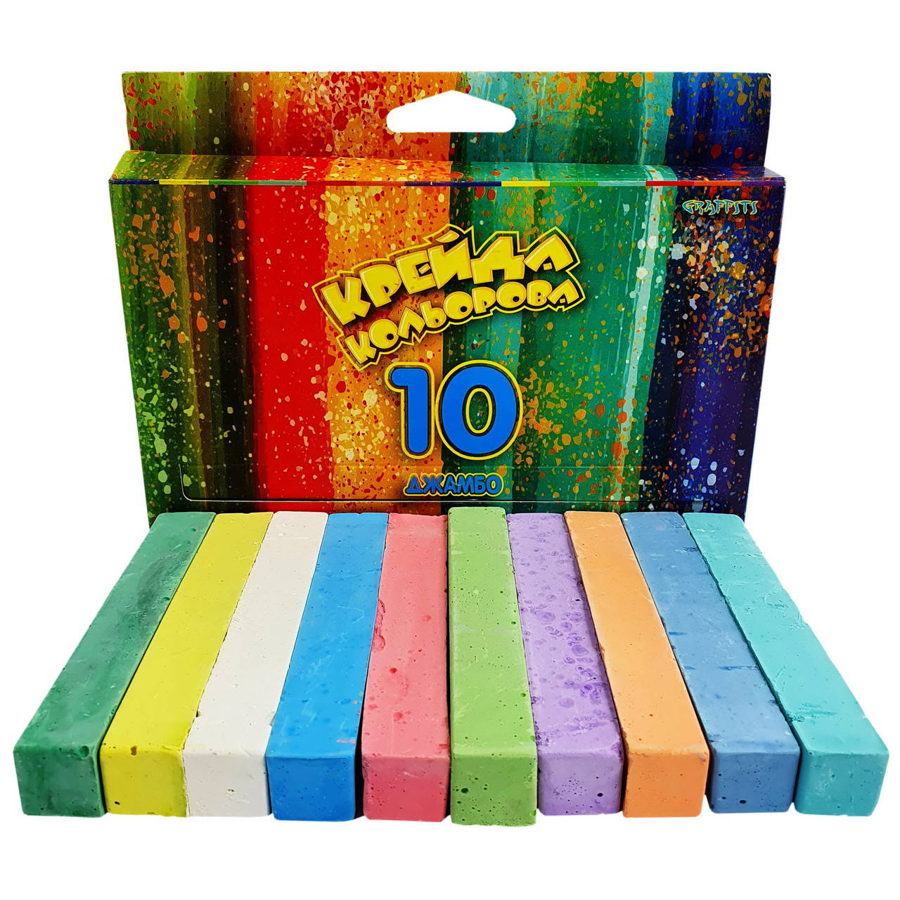 Мел цветной Джамбо-10 4820077480 392 (18), Разные цвета
Мел цветной Джамбо-10 4820077480 392 (18), Разные цвета