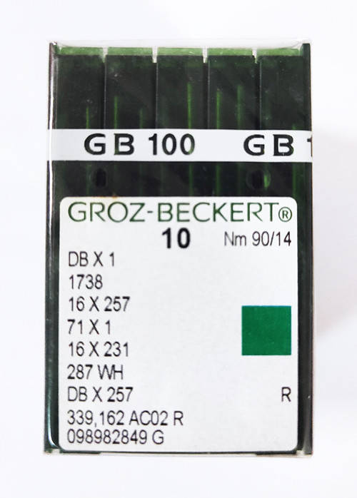 Иглы швейные машинные Groz-Beckert DBx1, 1738, 16x257, 16x231, 71x1, 287 WH, DBx257 с тонкой колбой 10 шт/уп
Иглы швейные машинные Groz-Beckert DBx1, 1738, 16x257, 16x231, 71x1, 287 WH, DBx257 с тонкой колбой 10 шт/уп