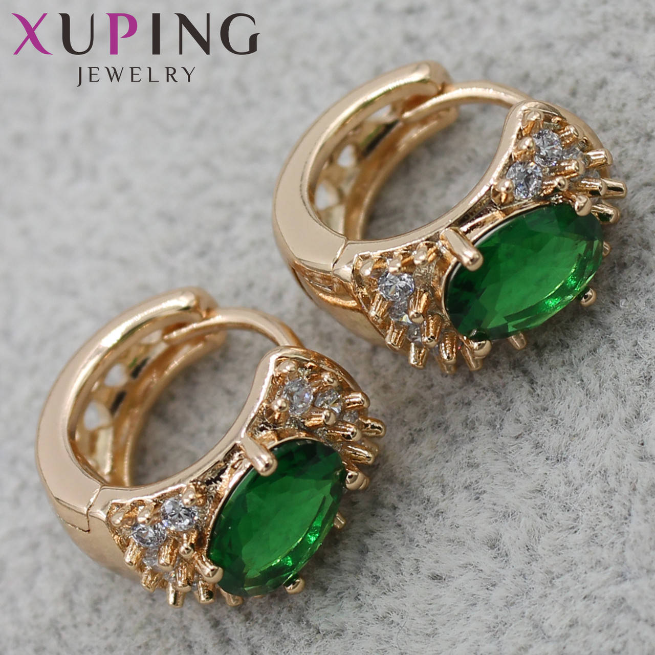 Серёжки женские медицинское золото Xuping Jewelry позолото кольца конго с зелёными камнями 24K
Серёжки женские медицинское золото Xuping Jewelry позолото кольца конго с зелёными камнями 24K