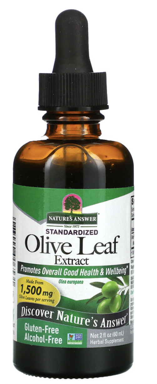 Nature's Answer, Olive Leaf Extract, Экстракт листьев оливы, без спирта, 1500 мг, 2 жидких унции (60 мл)
Nature's Answer, Olive Leaf Extract, Экстракт листьев оливы, без спирта, 1500 мг, 2 жидких унции (60 мл)