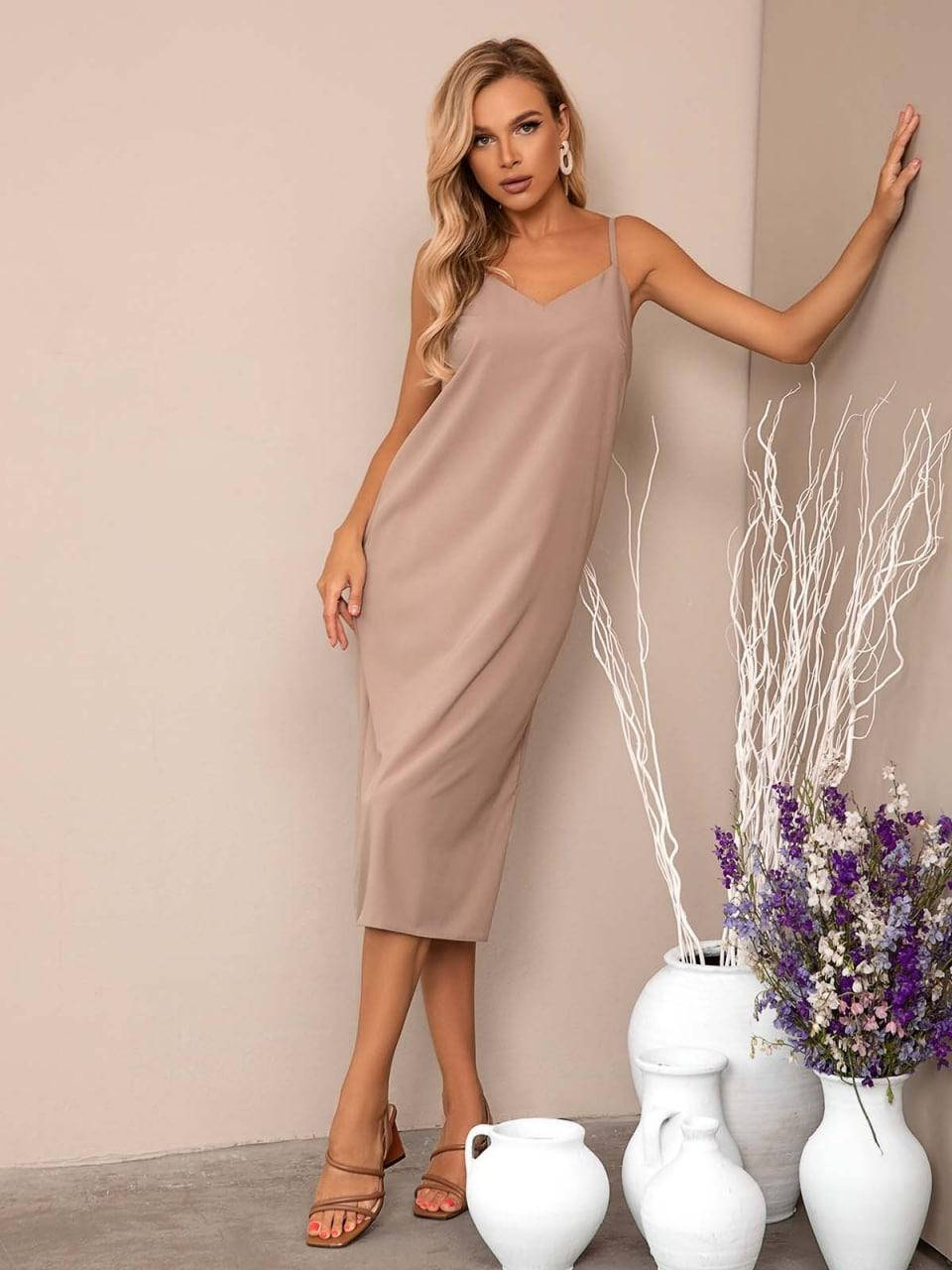 Платье на бретельках в бельевом стиле (S, M, L, XL) (цвета: бежевый, зеленый, розовый, красный, сирень) Бежевый, L
Платье на бретельках в бельевом стиле (S, M, L, XL) (цвета: бежевый, зеленый, розовый, красный, сирень) Бежевый, L