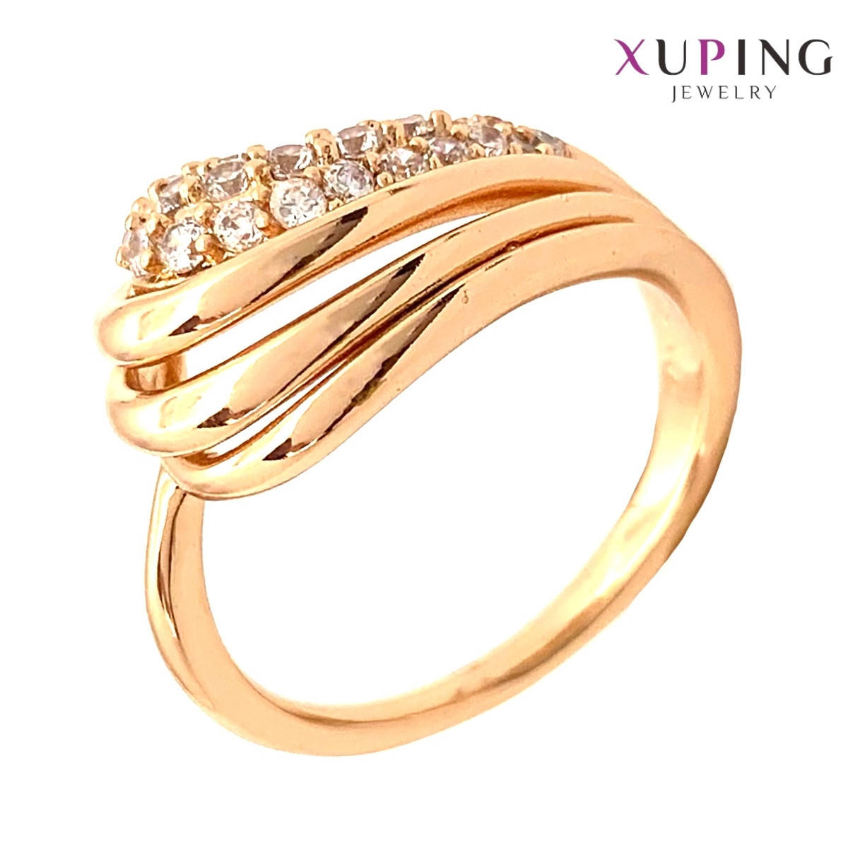 Кольцо Xuping, белые фианиты (куб. цирконий), ширина 12 мм, вес 6 г, позолота 18K, ХР01412 (20)
Кольцо Xuping, белые фианиты (куб. цирконий), ширина 12 мм, вес 6 г, позолота 18K, ХР01412 (20)