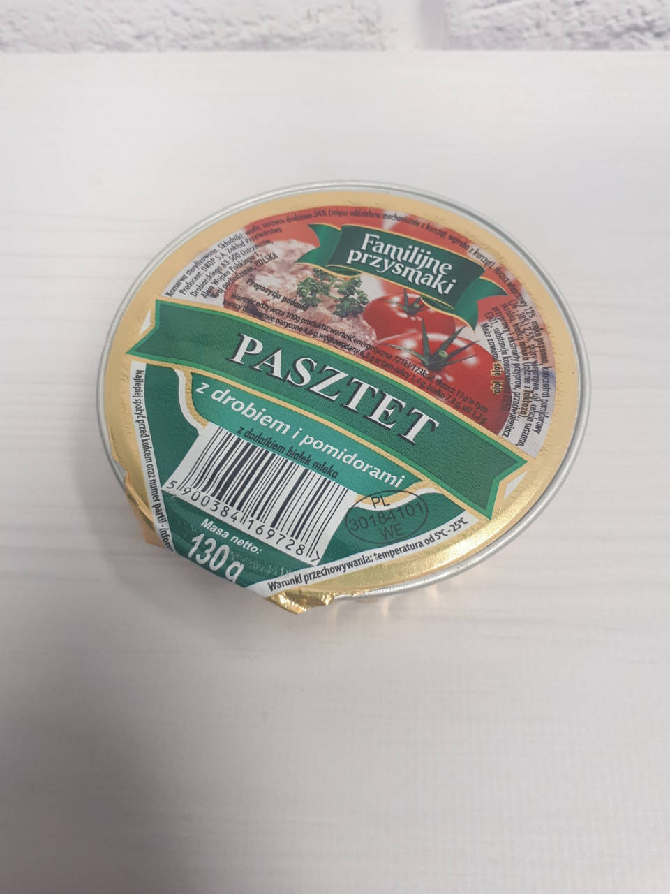 Паштет куринный с томатами Familijne przysmaki 130 г
Паштет куринный с томатами Familijne przysmaki 130 г