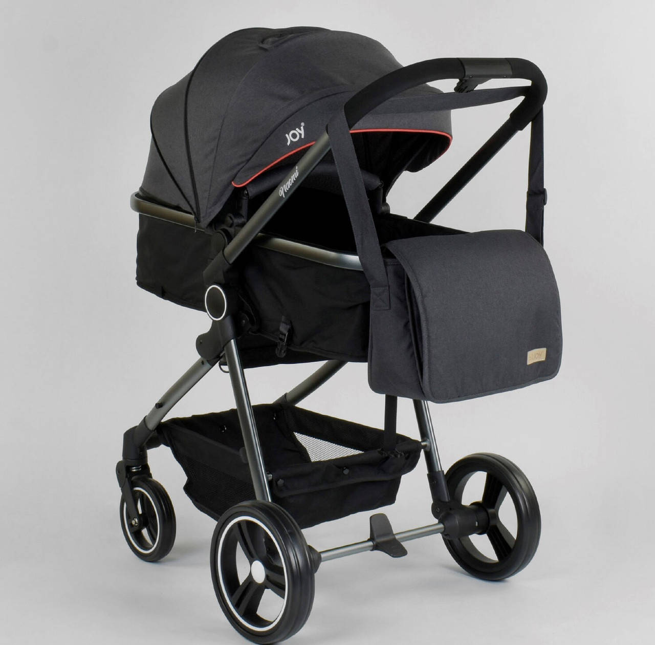 Коляска детская трансформер "JOY" Naomi 78141 (1) универсальная 2 в 1, Черный