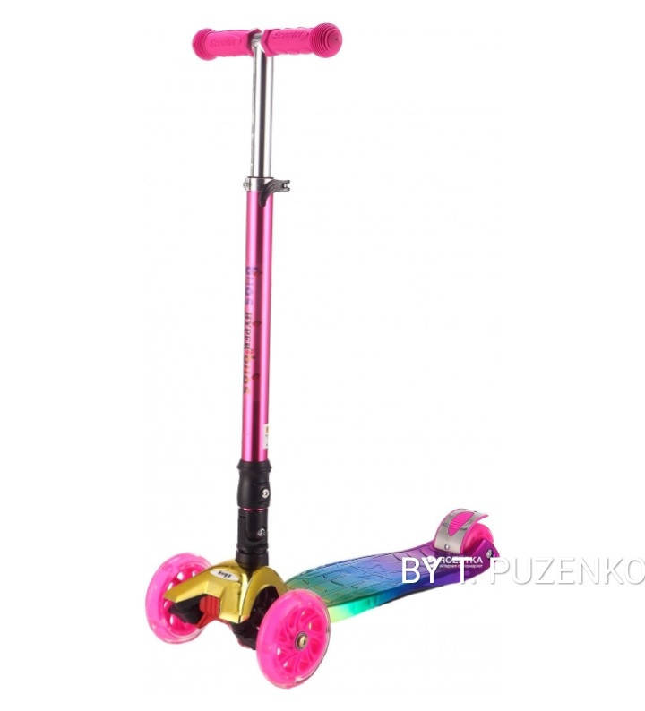 Трехколесный самокат, светящиеся колеса для девочки , для мальчика 
Трехколесный самокат, светящиеся колеса для девочки , для мальчика