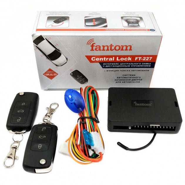 Интерфейс управления центральным замком FANTOM FT-227. Выкидной ключ предназначен для дистанционного
Интерфейс управления центральным замком FANTOM FT-227. Выкидной ключ предназначен для дистанционного