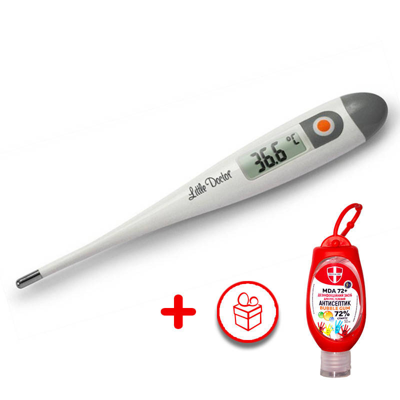 Электронный термометр Little Doctor LD-301 + ПОДАРОК Антисептик Medical Def MDA 72+ Bubble Gum 50 мл
Электронный термометр Little Doctor LD-301 + ПОДАРОК Антисептик Medical Def MDA 72+ Bubble Gum 50 мл