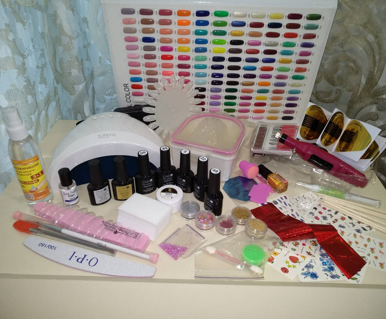 Стартовый набор для ногтей, маникюра, гель лака с лампой и фрезером
Стартовый набор для ногтей, маникюра, гель лака с лампой и фрезером