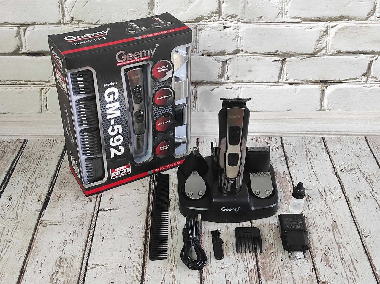 Машинка для стрижки мультитриммер 10 в1 Geemy GM-592 электробритва для волос и бороды FS
Машинка для стрижки мультитриммер 10 в1 Geemy GM-592 электробритва для волос и бороды FS