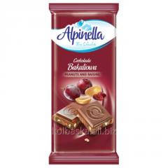 Шоколад "Alpinella Czekolada Peanuts and Raisins" (Альпинелла молочный с арахисом и изюмом), Польша
Шоколад "Alpinella Czekolada Peanuts and Raisins" (Альпинелла молочный с арахисом и изюмом), Польша