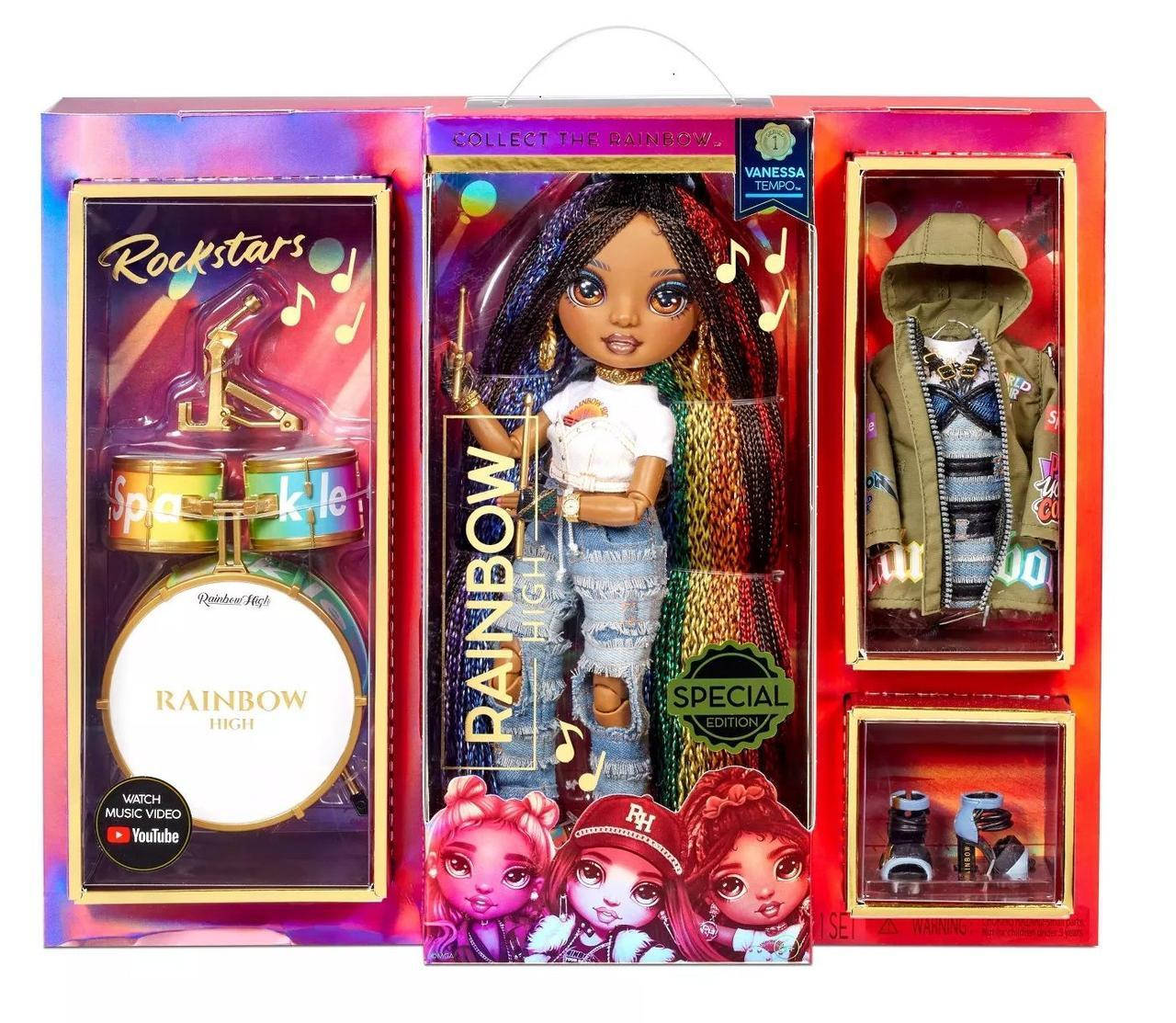Кукла Рэйнбоу Хай Рокстар Рок звезда Ванесса Темпо Rainbow High Rockstar Fashion Doll Vanessa Tempo
Кукла Рэйнбоу Хай Рокстар Рок звезда Ванесса Темпо Rainbow High Rockstar Fashion Doll Vanessa Tempo