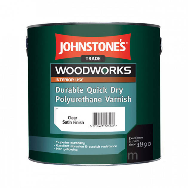Лак для мебели JOHNSTONE'S Quick Dry Polyurethane Varnish Clear Satin (полуматовый) 0,75 л
Лак для мебели JOHNSTONE'S Quick Dry Polyurethane Varnish Clear Satin (полуматовый) 0,75 л