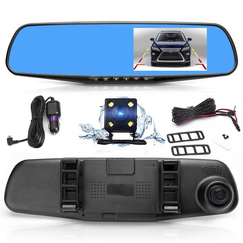 Видеорегистратор зеркало с камерой заднего вида Vehicle Blackbox DVR Full HD 4.3 дюймов Оригинал
Видеорегистратор зеркало с камерой заднего вида Vehicle Blackbox DVR Full HD 4.3 дюймов Оригинал