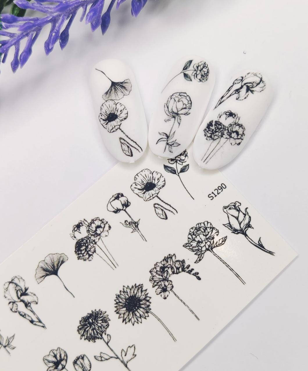 Водные слайдеры для дизайна ногтей цветы S1290
Водные слайдеры для дизайна ногтей цветы S1290