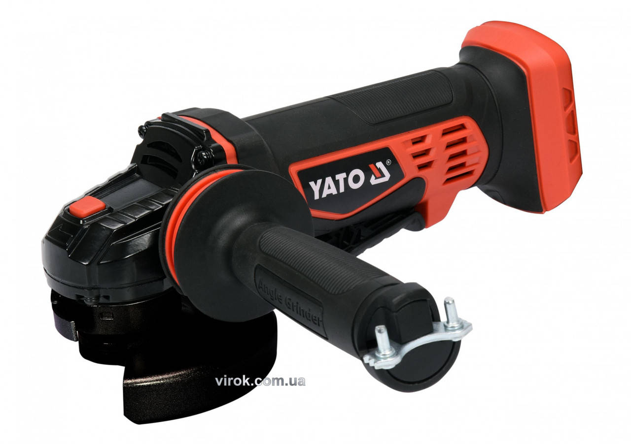 Шлифмашина угловая аккумуляторная YATO Li-Ion 18 В (без аккумулятора и зарядного устройства) YT-82827
Шлифмашина угловая аккумуляторная YATO Li-Ion 18 В (без аккумулятора и зарядного устройства) YT-82827