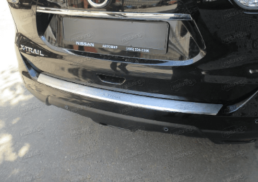 Защитная хром накладка на задний бампер с загибом Nissan Rogue (ниссан роуг/рог/рок 2013г+)
Защитная хром накладка на задний бампер с загибом Nissan Rogue (ниссан роуг/рог/рок 2013г+)