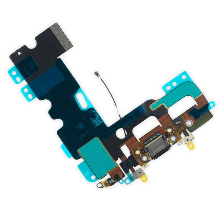 Шлейф для iPhone 7 + разъем зарядки (чёрный) 
Шлейф для iPhone 7 + разъем зарядки (чёрный)