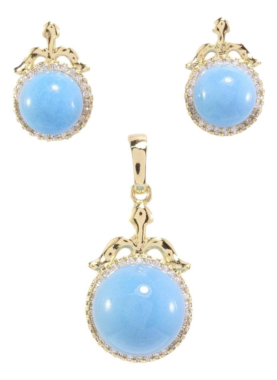 Набор Xuping Позолота 14K Серьги Кулон "Голубые шарики в обрамлении циркония"
Набор Xuping Позолота 14K Серьги Кулон "Голубые шарики в обрамлении циркония"