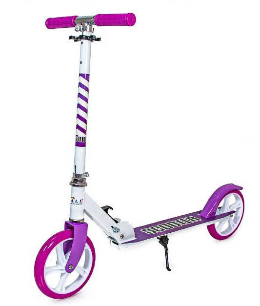 Двухколесный складной самокат для девочки от 5-ти лет Scooter 460. Фиолетовый цвет 
Двухколесный складной самокат для девочки от 5-ти лет Scooter 460. Фиолетовый цвет