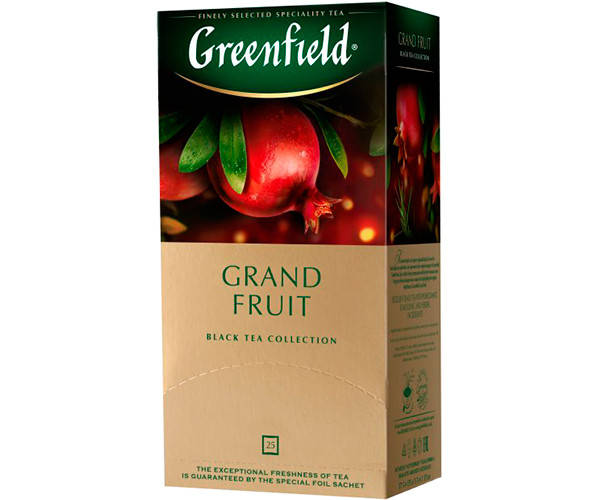 Черный чай Greenfield Grand Fruit - Гранат в пакетиках 25 шт
Черный чай Greenfield Grand Fruit - Гранат в пакетиках 25 шт