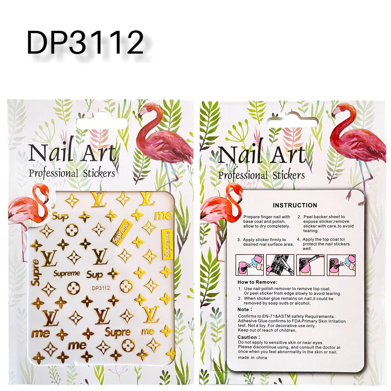 Nail Art ЗD наклейки для дизайна ногтей на стикеры для дизайна липкой основе Золото( бренды ) DP3112, Кофе с молоком
Nail Art ЗD наклейки для дизайна ногтей на стикеры для дизайна липкой основе Золото( бренды ) DP3112, Кофе с молоком