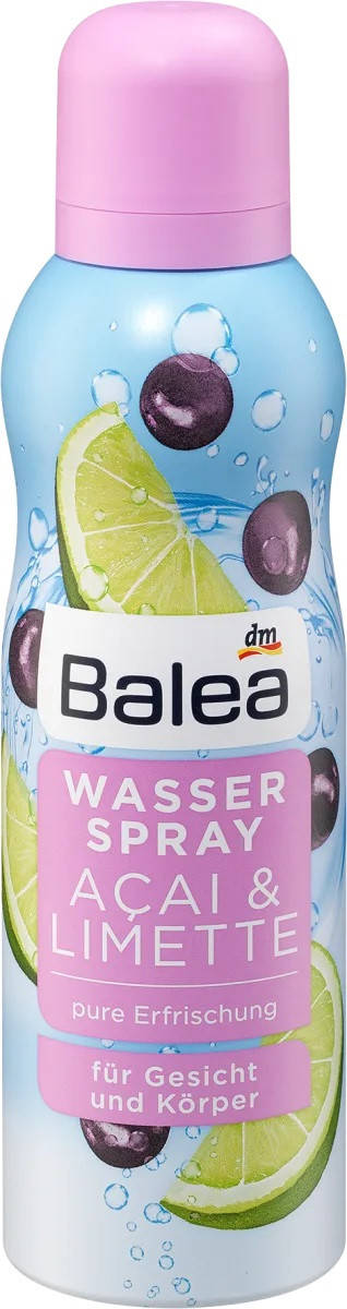 Balea Wasserspray Acai & Limette Спрей для лица и тела освежающий + фиксация макияжа 150 мл
Balea Wasserspray Acai & Limette Спрей для лица и тела освежающий + фиксация макияжа 150 мл