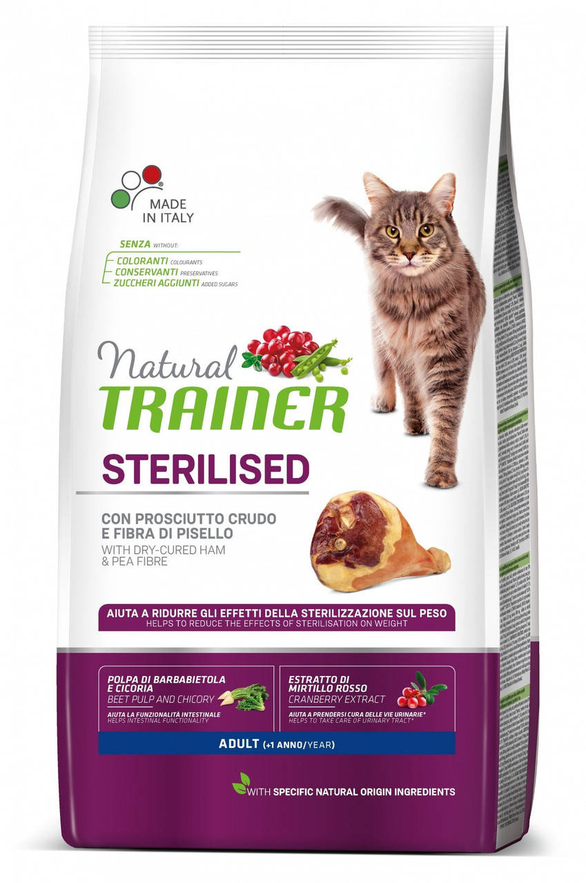 Сухой корм Trainer Natural Super Premium Adult Sterilised with dry-cured ham для взрослых стерелизованых
Сухой корм Trainer Natural Super Premium Adult Sterilised with dry-cured ham для взрослых стерелизованых