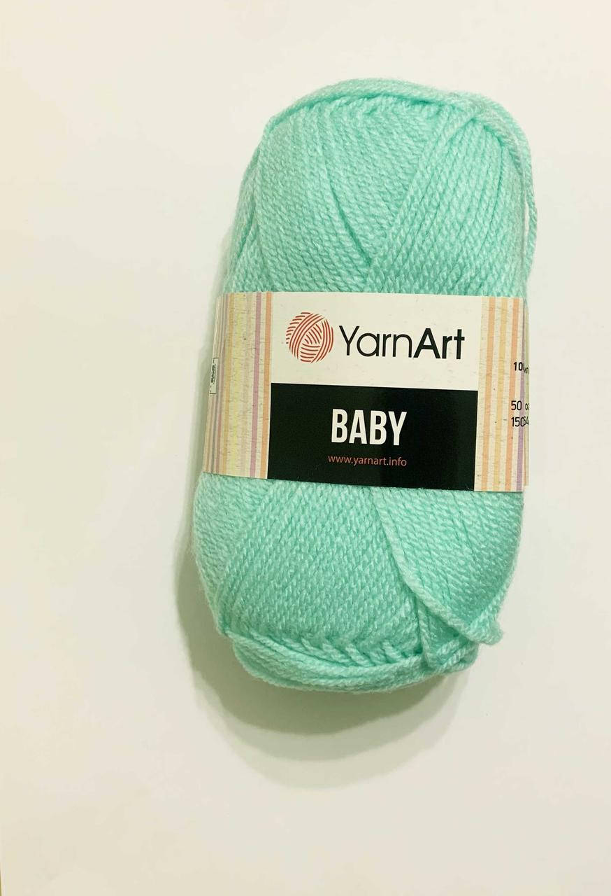 Нитки для вязания, пряжа акриловая детская Baby YarnArt, 100% акрил 50 гр., 150 м, бірюза світла, Бирюзовый
Нитки для вязания, пряжа акриловая детская Baby YarnArt, 100% акрил 50 гр., 150 м, бірюза світла, Бирюзовый