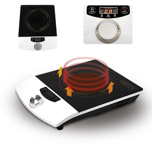 Индукционная плита Camry CR 6505, функция автоотключения, таймер, регулировка температуры 
Индукционная плита Camry CR 6505, функция автоотключения, таймер, регулировка температуры