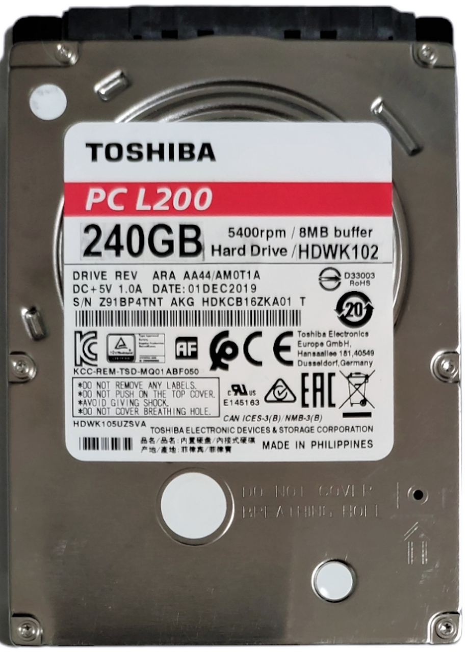 Жесткий диск HDD 240GB 5400rpm 8MB SATA III 2.5 Slim Toshiba L200 HDWK102UZSVA Z91BP4TNTAKG
Жесткий диск HDD 240GB 5400rpm 8MB SATA III 2.5 Slim Toshiba L200 HDWK102UZSVA Z91BP4TNTAKG