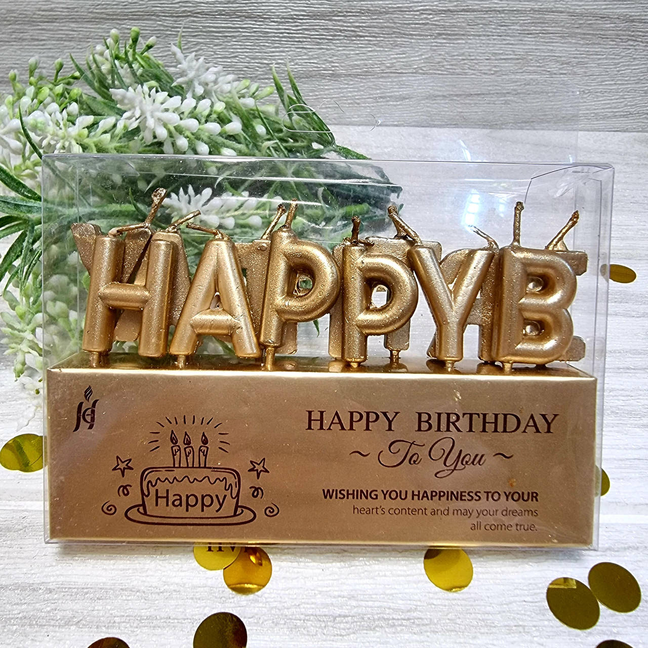 Свечи-буквы "Happy Birthday" хром розовое золото 
Свечи-буквы "Happy Birthday" хром розовое золото