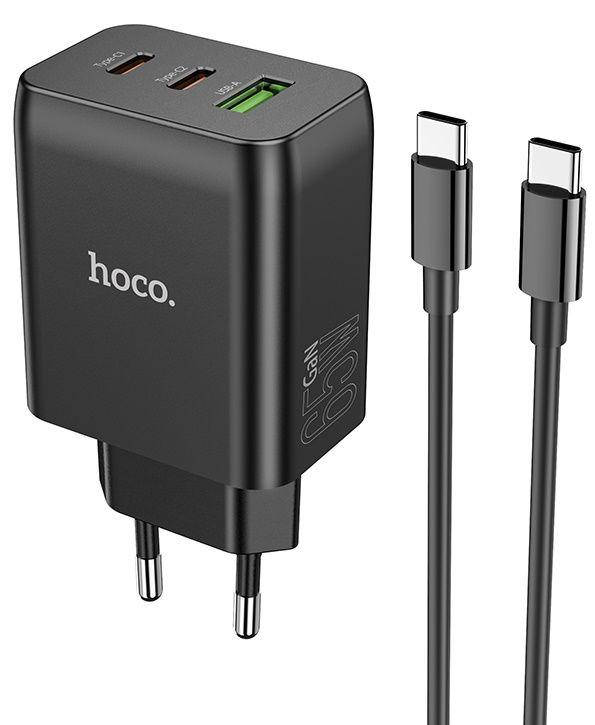 Сетевое зарядное устройство с поддержкой быстрой зарядки Hoco N18 Phenomenon GaN USB/2xType-C 65W/QC3.0 +, Черный
Сетевое зарядное устройство с поддержкой быстрой зарядки Hoco N18 Phenomenon GaN USB/2xType-C 65W/QC3.0 +, Черный