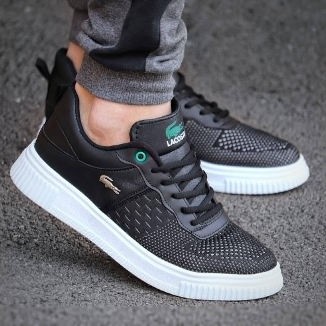 Мужские кеды в стиле Lacoste Black And White Черные с белым весна/лето обувь мужская Размеры 40,41,42,43,44, Черный
Мужские кеды в стиле Lacoste Black And White Черные с белым весна/лето обувь мужская Размеры 40,41,42,43,44, Черный