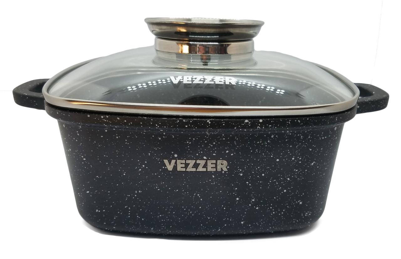 Кастрюля Vezzer 4.5л. квадратная, антипригарное покрытие, силиконовые ручки, черная, Черный
Кастрюля Vezzer 4.5л. квадратная, антипригарное покрытие, силиконовые ручки, черная, Черный