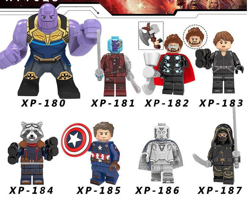 Набор фигурки человечки с большим Таносом Мстители 8 шт, супергерои Marvel, DC для лего lego
Набор фигурки человечки с большим Таносом Мстители 8 шт, супергерои Marvel, DC для лего lego