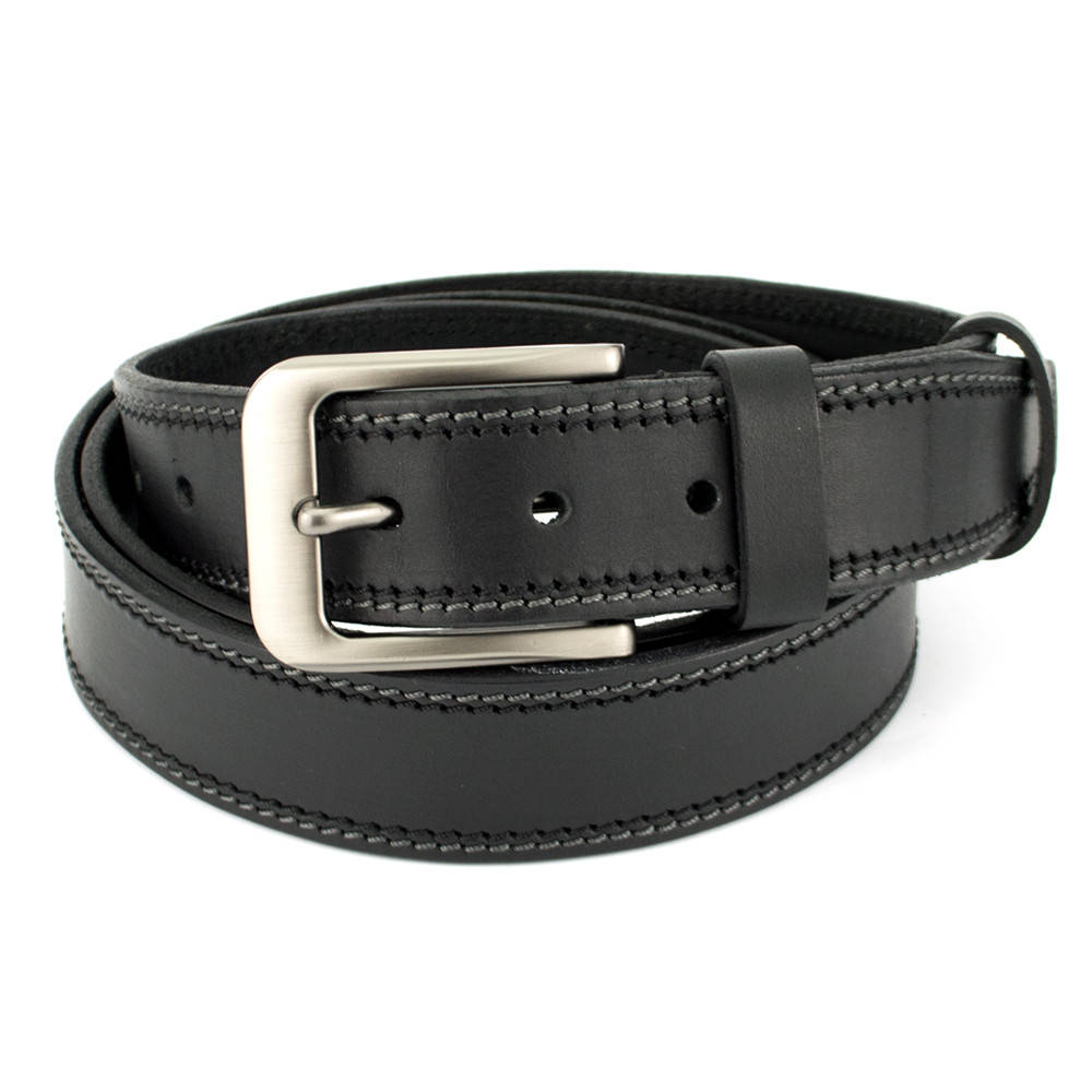 Ремень мужской кожаный брюки SF-352 черный (125 см) 
Ремень мужской кожаный брюки SF-352 черный (125 см)