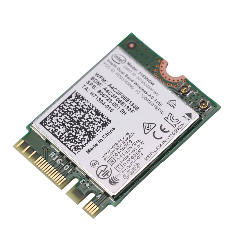 Wi-fi+BT модуль M.2 для HP Intel 3165ngw (806723-001) Wireless-AC 3165 802.11 b,g,n,ac 433Mbps 2,4 GHz/5 GHz!
Wi-fi+BT модуль M.2 для HP Intel 3165ngw (806723-001) Wireless-AC 3165 802.11 b,g,n,ac 433Mbps 2,4 GHz/5 GHz!